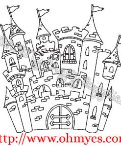 Storybook Castle Embroidery Design
