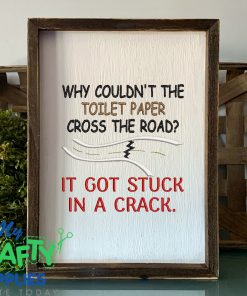 Toilet Paper Stuck in Crack Embroidery Design