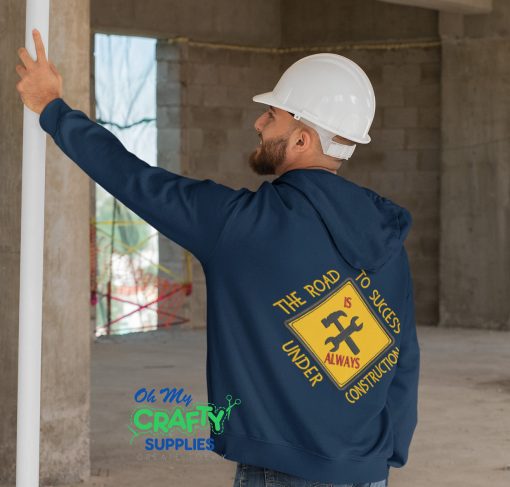 The Road to Success is always Under Construction Embroidery Design