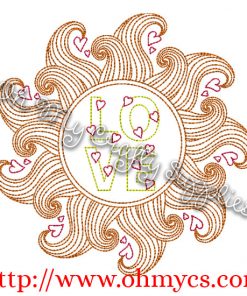 Summer Love Embroidery Design