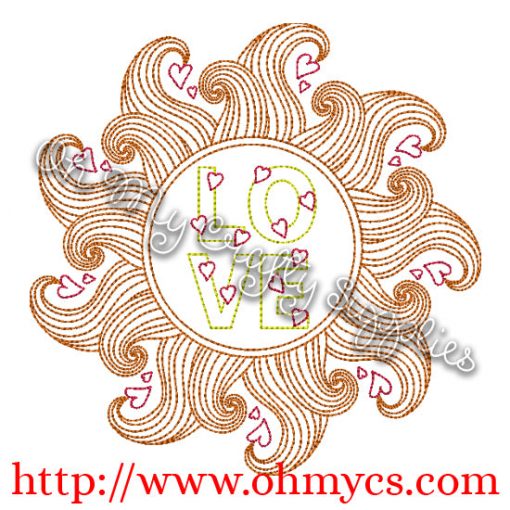 Summer Love Embroidery Design