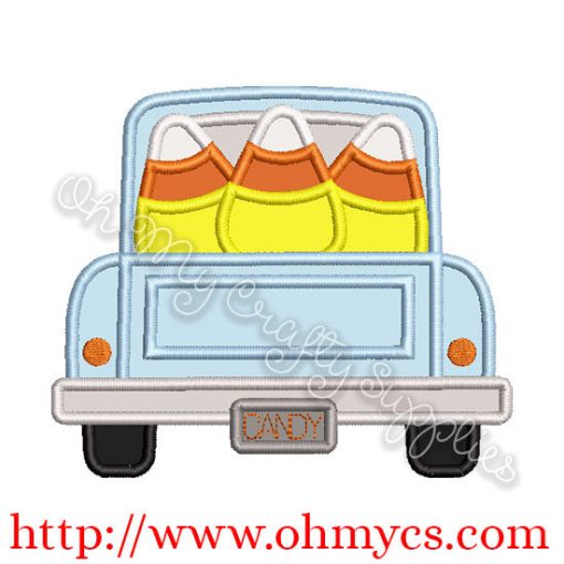 Tailgate Candy Corn Truck Applique Design