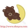 Teddy bear moon applique design