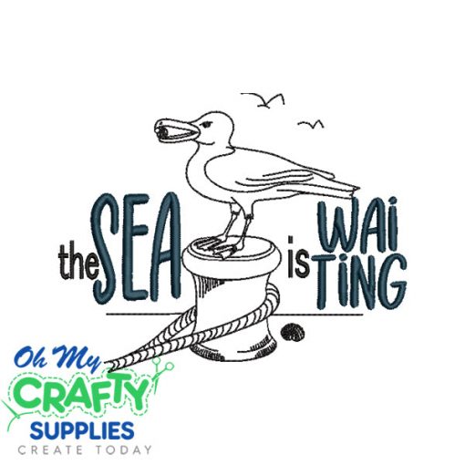 The Sea is waiting Embroidery Design