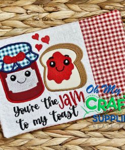 Toast and Jam Mug Rug Embroidery Design (MRP)