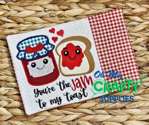 Toast and Jam Mug Rug Embroidery Design (MRP)