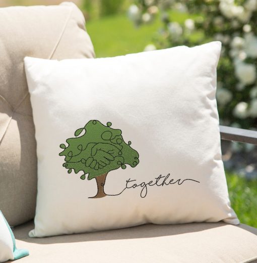 Together Tree Embroidery Design