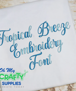 Tropical Breeze Embroidery Font (BX Included) (FL)