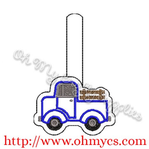 ITH Vintage Truck Key Fob Embroidery Design