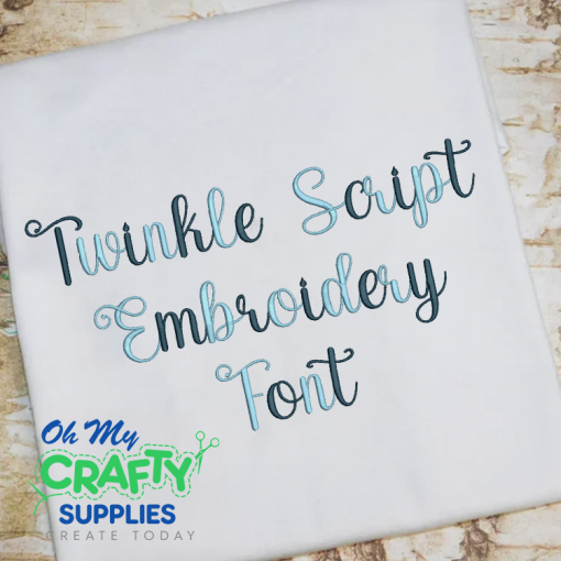 Twinkle Script  Embroidery Font (BX Included) (FL)