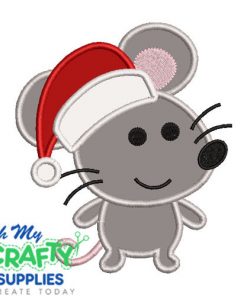 Christmas Mouse Embroidery Applique