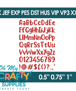Alternative view of Happy Pop Embroidery Font (BX Included) (Mashup)