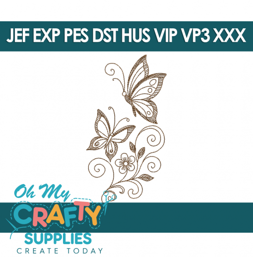 Butterfly Swirls 91525 Embroidery Design