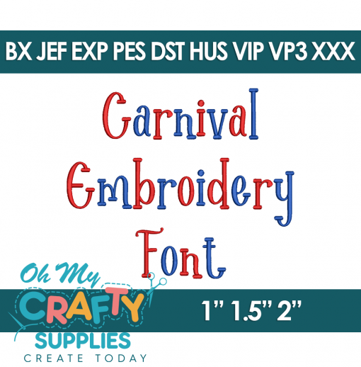 Carnival Embroidery Font (BX Included) (Mashup)