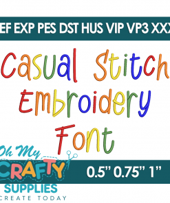 Casual Stitch Embroidery Font (BX Included) (Mashup)