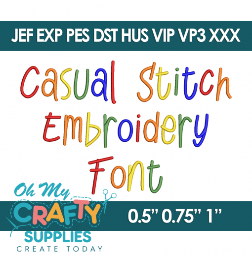 Casual Stitch Embroidery Font (BX Included) (Mashup)