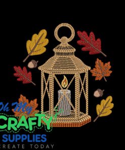 Harvest Glow Lantern Embroidery Design