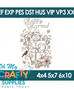 Harvest Scarecrow Embroidery Design