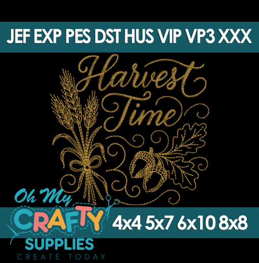 Harvest Time Embroidery Design