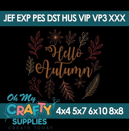 Hello Autumn 9325 Embroidery Design