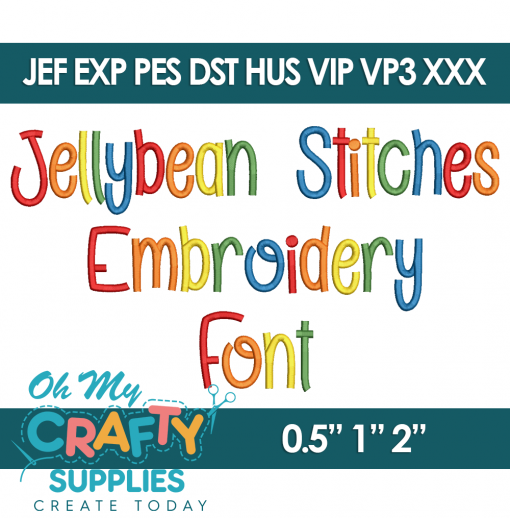 Jellybean Stitches Embroidery Font (BX Included) (Mashup)