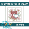 Line Art Mixer Potholder Embroidery Design (Mashup)
