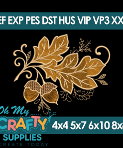 Oakwood Elegance Embroidery Design