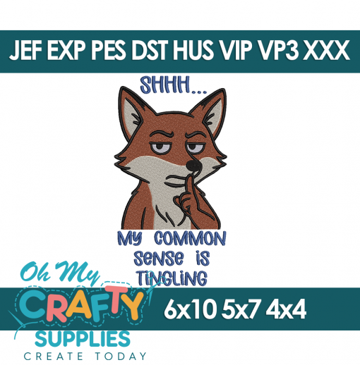 The Wise Fox Embroidery Design