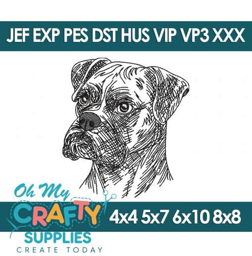 Sketch Boxer 9425 Embroidery Design (Fetch)