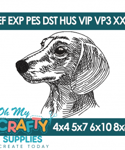 Sketch Dachshund 91 Embroidery Design (Fetch)