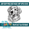 Sketch Golden Retriever 99 Embroidery Design (Fetch)