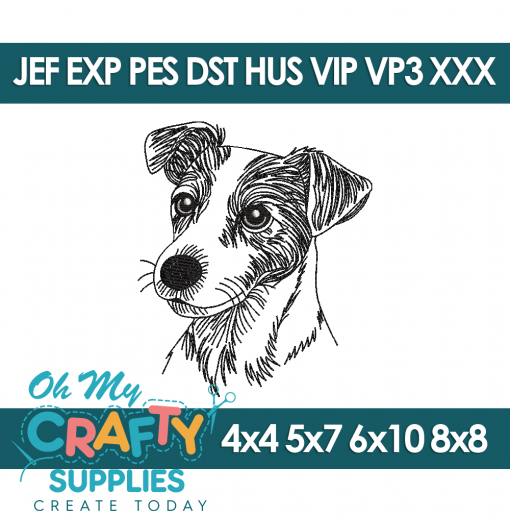 Sketch Jack Russell 910 Embroidery Design (Fetch)