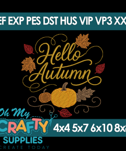 Swirls of Autumn Embroidery Design