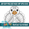 Turkey Peek Embroidery Design