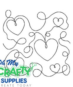 Edge to Edge Hearts Embroidery Design (E2E)