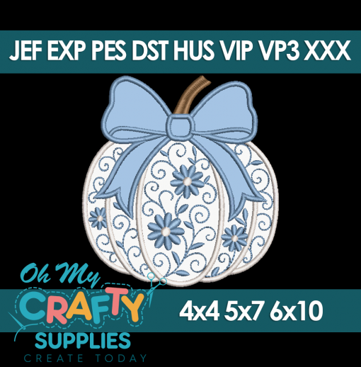 Enchanted Pumpkin Embroidery Design