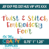 Twist & Stitch Embroidery Font (BX Included)(Mashup)