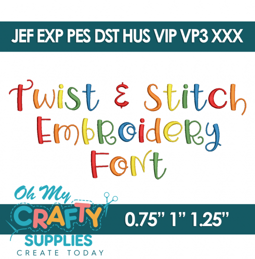 Twist & Stitch Embroidery Font (BX Included)(Mashup)